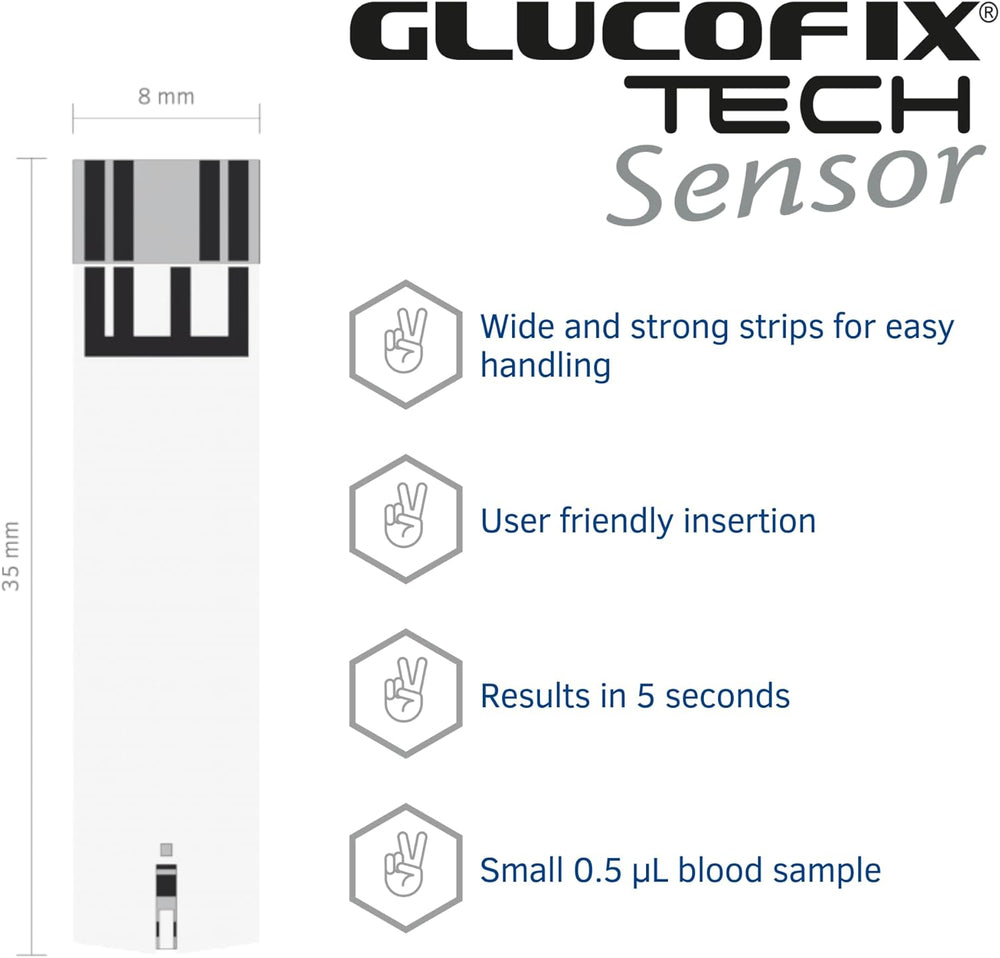 GlucoFix Tech Glucose Strips X 50 Test Strips - Free Post UK