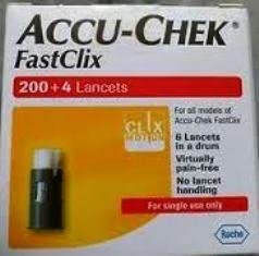 Accu-Chek Fastclix Sterile Lancets (Pack of 200+4)