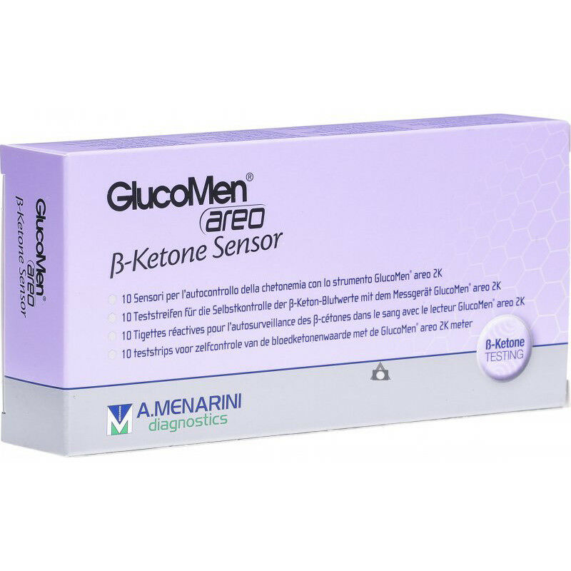 GlucoMen  Areo B-Ketone Test Sensor (Pack of 10) - free postage