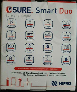 Smart Duo Testing Machine Agamatrix Agile4Sure Smart Duo - Blood Glucose & Ketone Monitoring ...